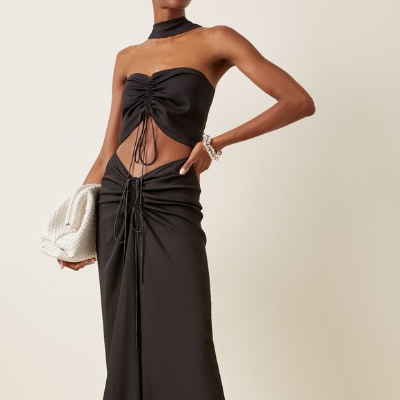 NWT Christopher Esber Reversed Halter Disconnect Ruched Dress SOLD OUT SIZE 2 XS - Picture 1 of 11